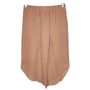 Madewell Blush Silk Midi Skirt with Pockets Size XS